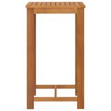 5 Piece Garden Bar Set Brown - 45-Degree Angle
