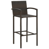 5 Piece Garden Bar Set Brown - Low Angle