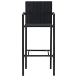5 Piece Garden Bar Set Black
