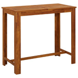 5 Piece Garden Bar Set with Cushions Brown - Side View