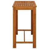 5 Piece Garden Bar Set with Cushions Brown - 45-Degree Angle