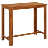 5 Piece Garden Bar Set Brown - Side View