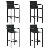 5 Piece Garden Bar Set Black - Close-Up Angle
