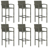 7 Piece Garden Bar Set Grey