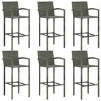 7 Piece Garden Bar Set Grey