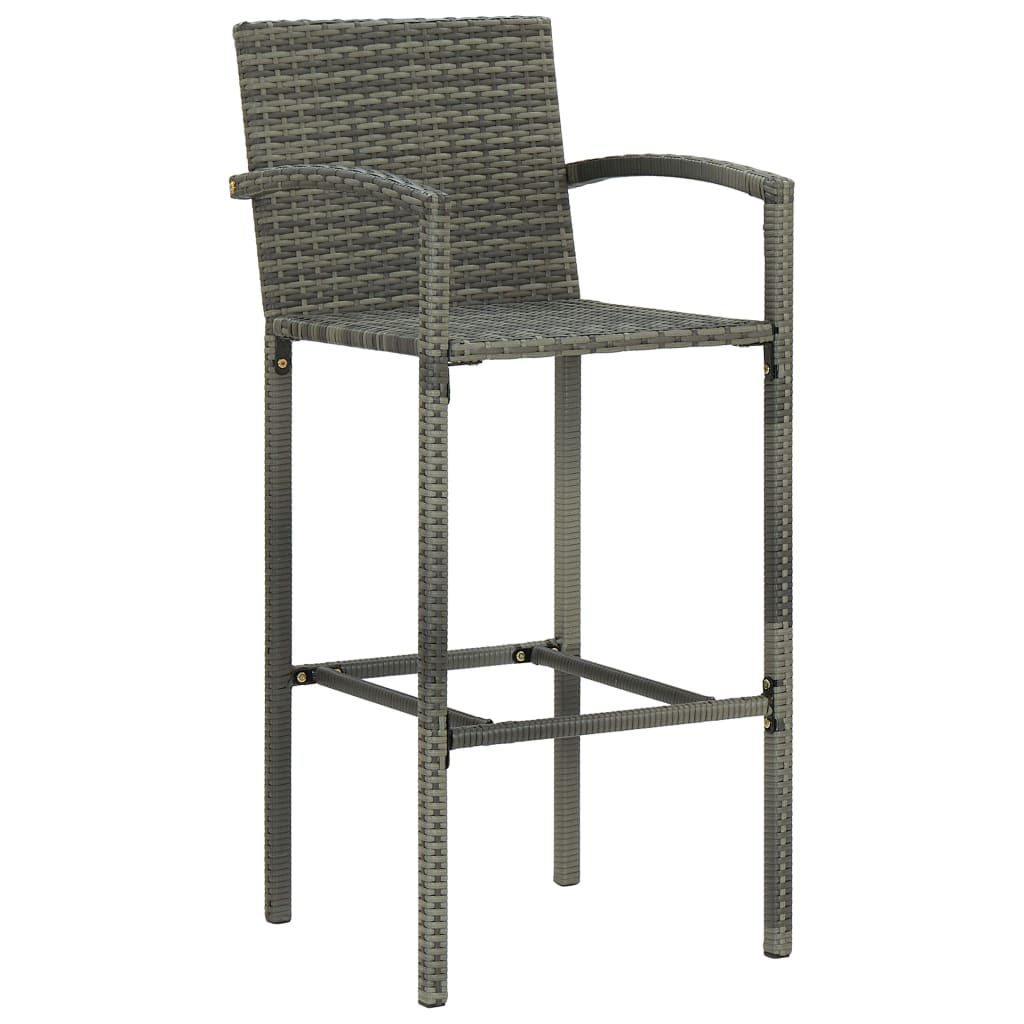 7 Piece Garden Bar Set Grey