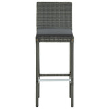 9 Piece Garden Bar Set with Cushions Grey - Extra Image