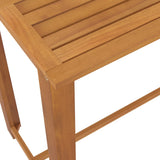 7 Piece Garden Bar Set Brown - Rear View