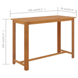 7 Piece Garden Bar Set Brown - Extra Image