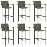 7 Piece Garden Bar Set Grey