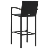9 Piece Garden Bar Set Black