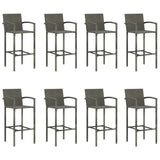 9 Piece Garden Bar Set Grey - Close-Up Angle