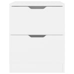 Bedside Cabinets 2 pcs White 40x40x50 cm Engineered Wood