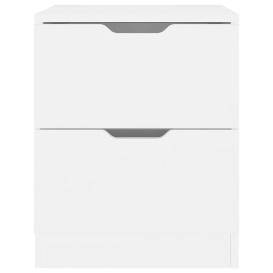 Bedside Cabinets 2 pcs White 40x40x50 cm Engineered Wood