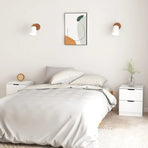 Bedside Cabinets 2 pcs White 40x40x50 cm Engineered Wood