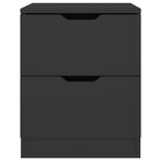 Bedside Cabinet Black 40x40x50 cm Engineered Wood