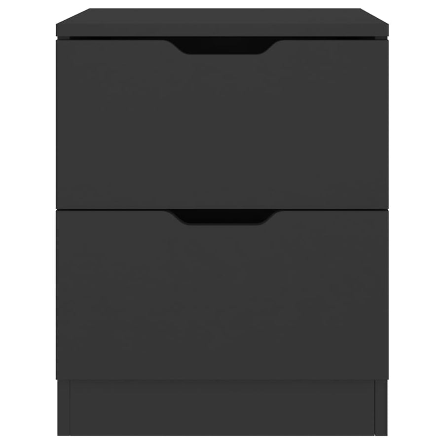 Bedside Cabinet Black 40x40x50 cm Engineered Wood