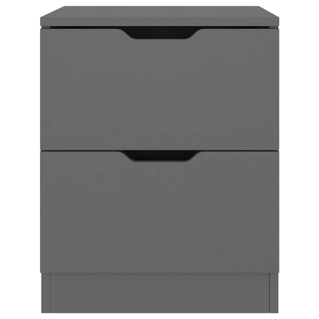 Bedside Cabinets 2 pcs Grey 40x40x50 cm Engineered Wood