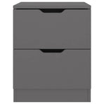 Bedside Cabinets 2 pcs Grey 40x40x50 cm Engineered Wood