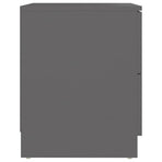 Bedside Cabinets 2 pcs Grey 40x40x50 cm Engineered Wood