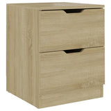 Bedside Cabinet Sonoma Oak 40x40x50 cm Engineered Wood - Front View