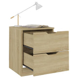 Bedside Cabinet Sonoma Oak 40x40x50 cm Engineered Wood - 45-Degree Angle