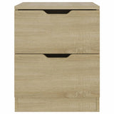 Bedside Cabinets 2 pcs Sonoma Oak 40x40x50 cm Engineered Wood - Top-Down View