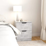 Bedside Cabinet Concrete Grey 40x40x50 cm Engineered Wood