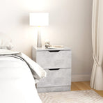 Bedside Cabinet Concrete Grey 40x40x50 cm Engineered Wood