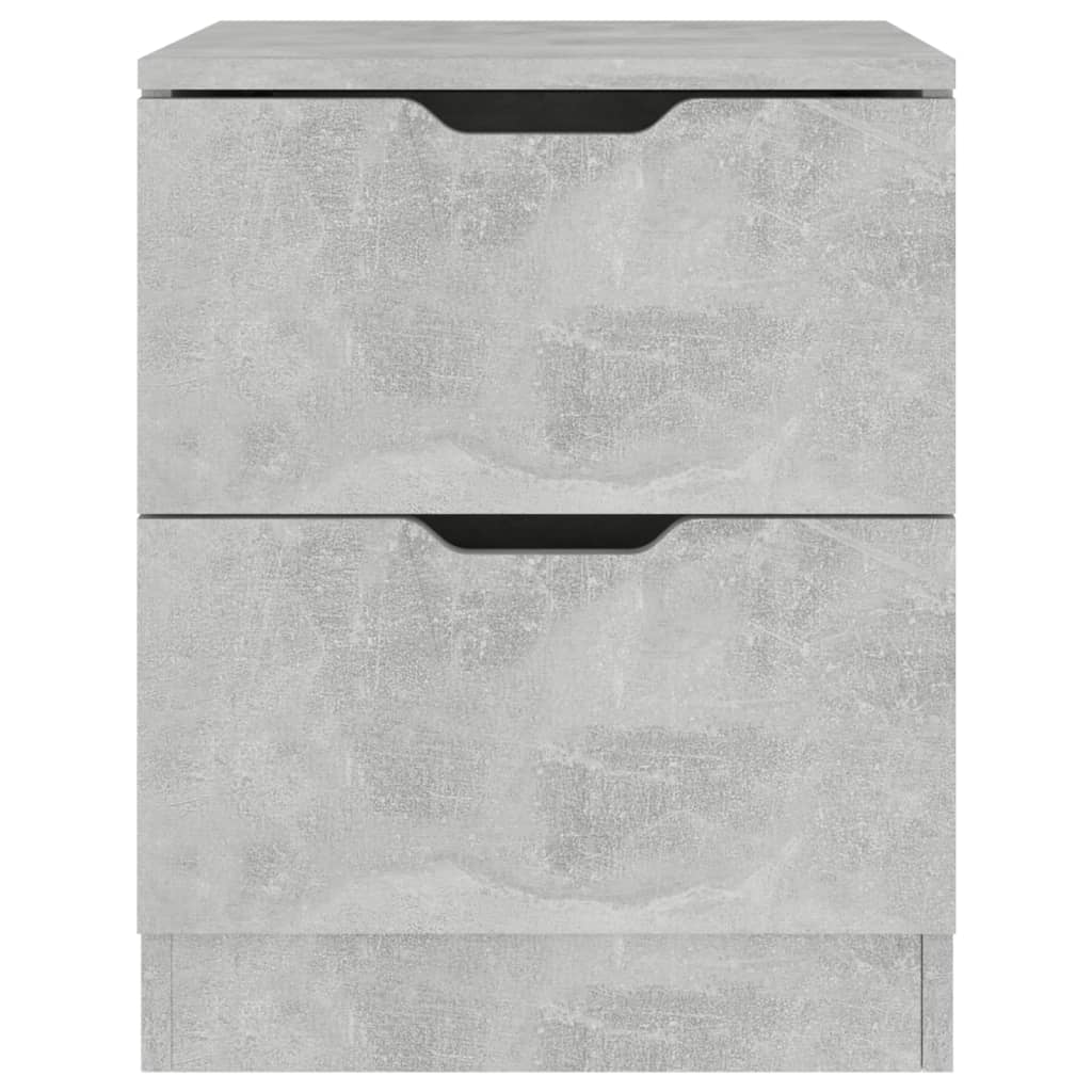 Bedside Cabinets 2 pcs Concrete Grey 40x40x50 cm Engineered Wood