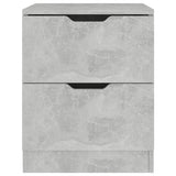 Bedside Cabinets 2 pcs Concrete Grey 40x40x50 cm Engineered Wood