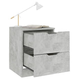 Bedside Cabinets 2 pcs Concrete Grey 40x40x50 cm Engineered Wood