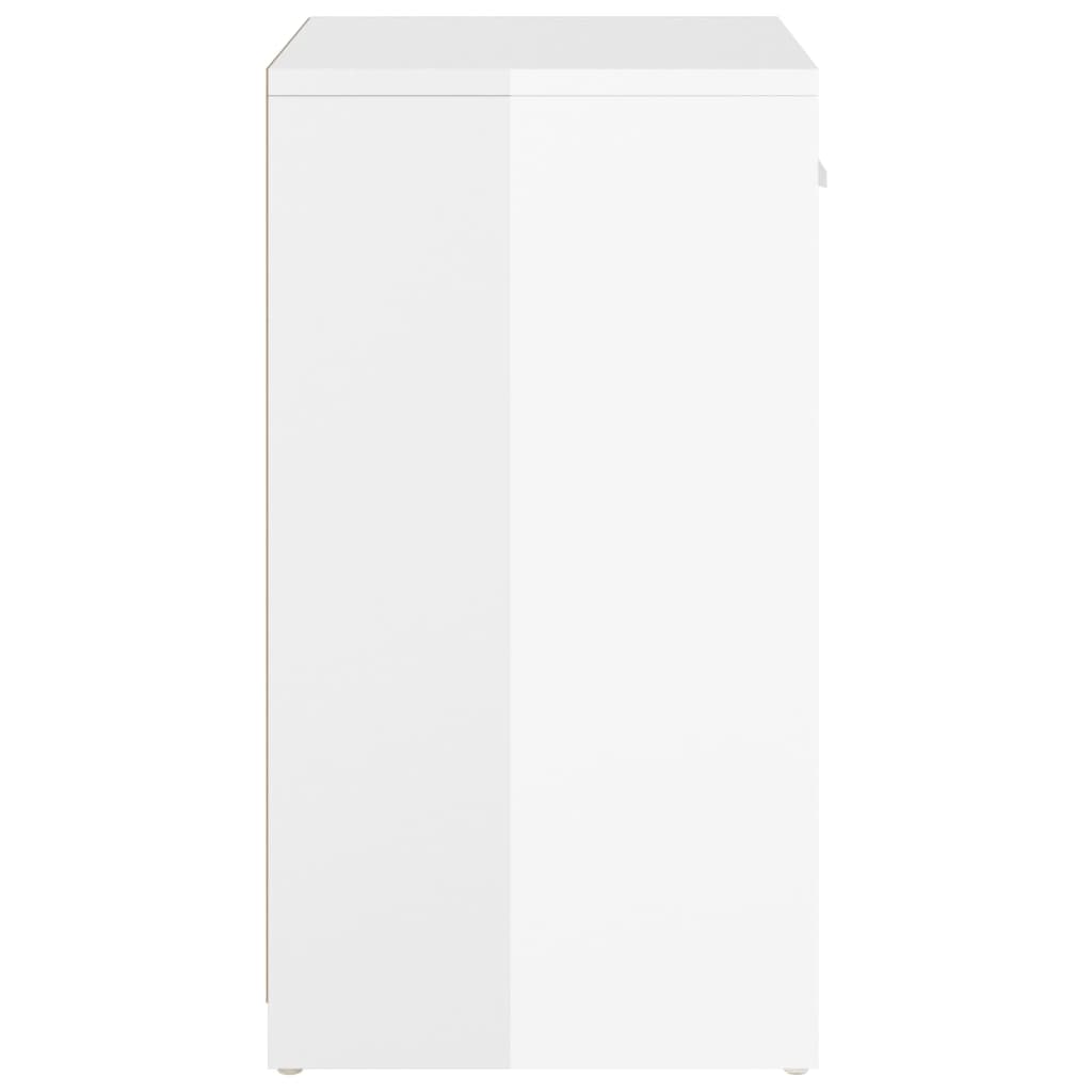 Shoe Bench High Gloss White 94.5x31x57 cm Engineered Wood