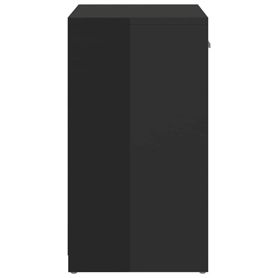 Shoe Bench High Gloss Black 94.5x31x57 cm Engineered Wood