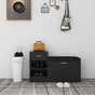 Shoe Bench High Gloss Black 94.5x31x57 cm Engineered Wood