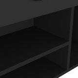 Shoe Bench with Cushion Black 104x30x49 cm Engineered Wood - Close-Up Angle