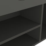 Shoe Bench with Cushion Grey 104x30x49 cm Engineered Wood
