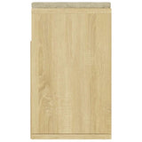 Shoe Bench with Cushion Sonoma Oak 104x30x49 cm Engineered Wood - Rear View