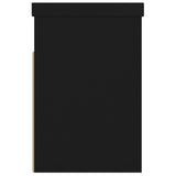 Shoe Bench with Cushion Black 80x30x47 cm Engineered Wood - Rear View