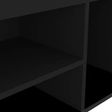 Shoe Bench with Cushion Black 80x30x47 cm Engineered Wood
