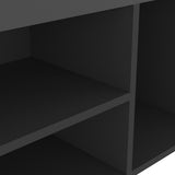 Shoe Bench with Cushion Grey 80x30x47 cm Engineered Wood