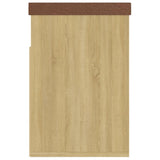 Shoe Bench with Cushion Sonoma Oak 80x30x47 cm Engineered Wood