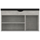 Shoe Bench with Cushion Concrete Grey 80x30x47 cm Engineered Wood