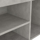 Shoe Bench with Cushion Concrete Grey 80x30x47 cm Engineered Wood