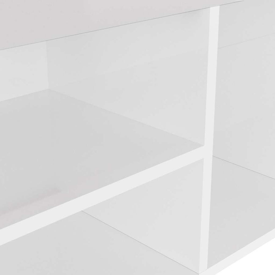 Shoe Bench with Cushion High Gloss White 80x30x47 cm Engineered Wood
