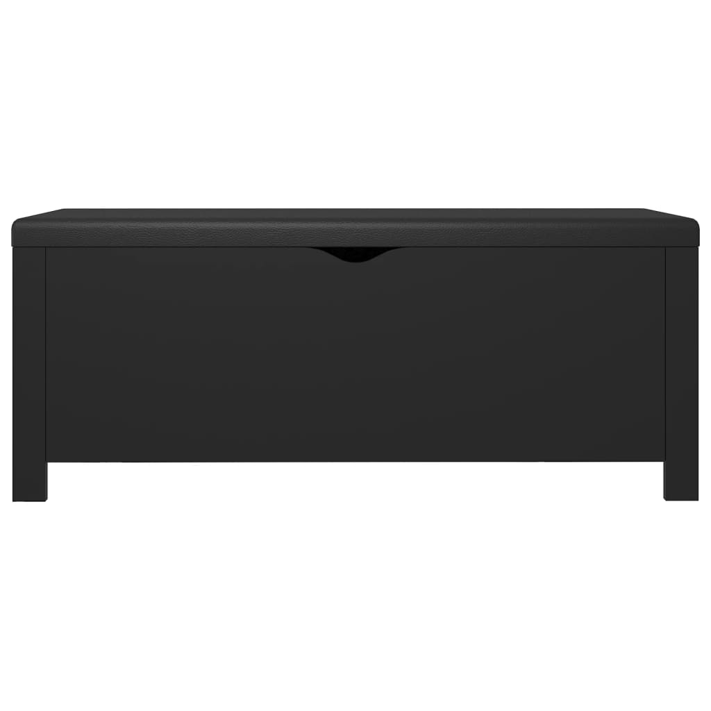 Storage Box with Cushion Black 105x40x45 cm Engineered Wood