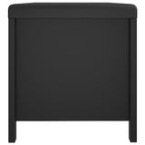 Storage Box with Cushion Black 105x40x45 cm Engineered Wood