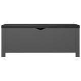 Storage Box with Cushion Grey 105x40x45 cm Engineered Wood