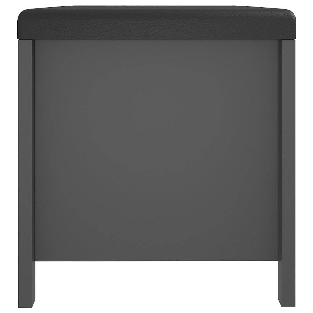 Storage Box with Cushion Grey 105x40x45 cm Engineered Wood