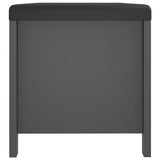 Storage Box with Cushion Grey 105x40x45 cm Engineered Wood